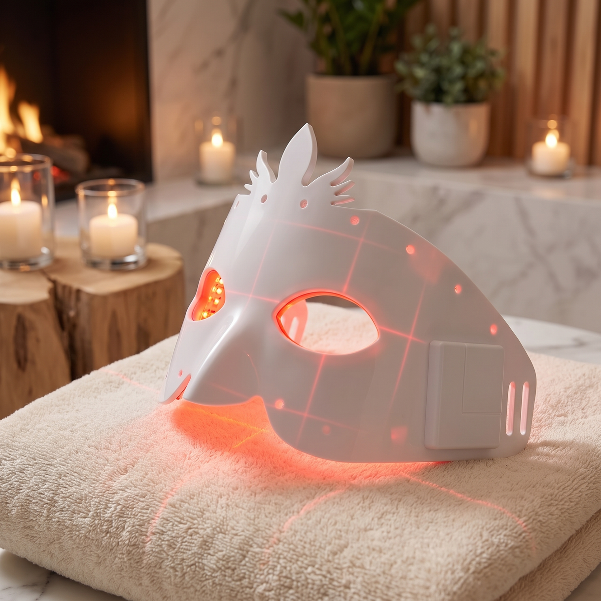 Radia LED Red Light Therapy Face Mask close-up